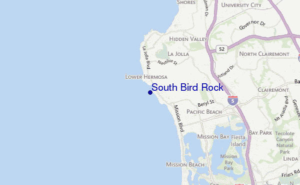 mappa di localizzazione di South Bird Rock