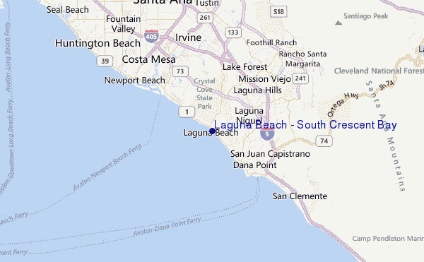 Laguna Beach - South Crescent Bay Location Map