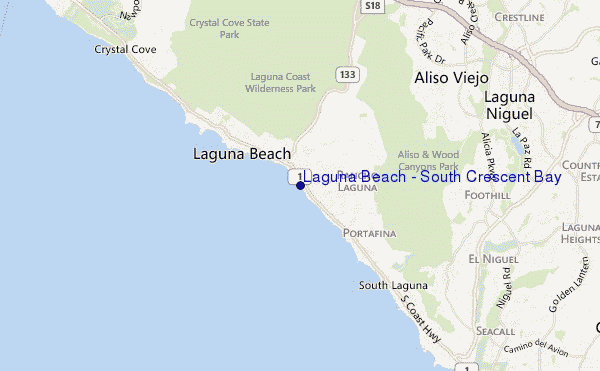 mappa di localizzazione di Laguna Beach - South Crescent Bay