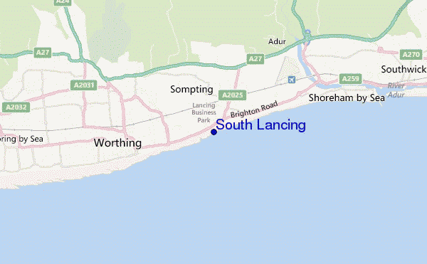 mappa di localizzazione di South Lancing