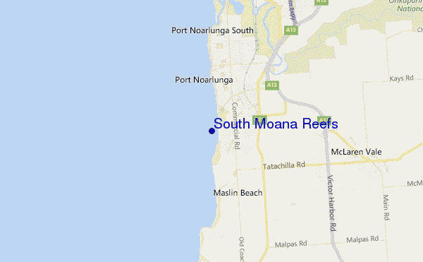 mappa di localizzazione di South Moana Reefs