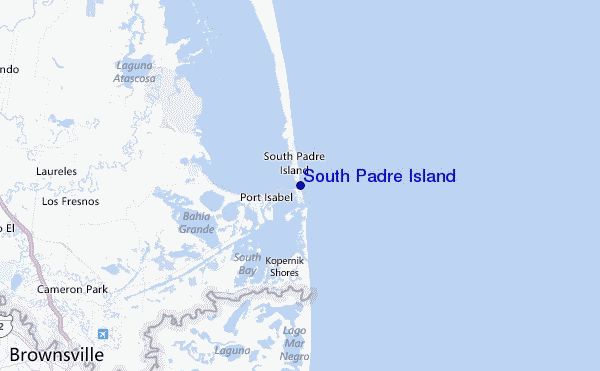 South Padre Island Location Map