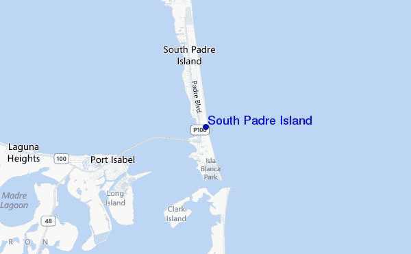 mappa di localizzazione di South Padre Island