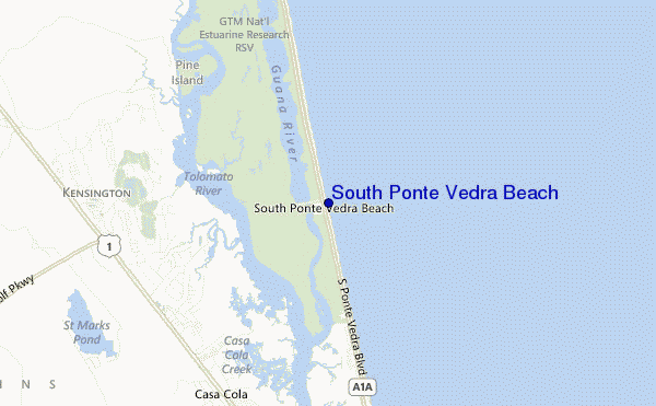 mappa di localizzazione di South Ponte Vedra Beach