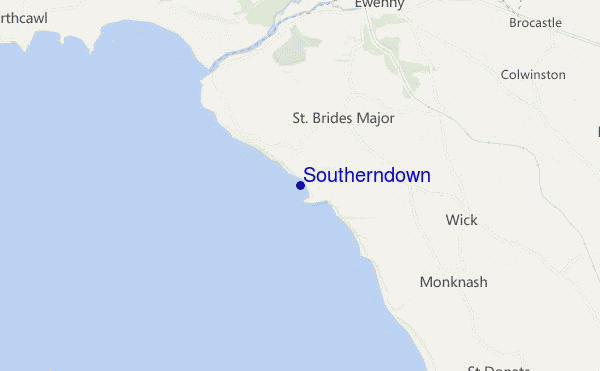 mappa di localizzazione di Southerndown
