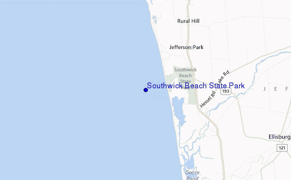 mappa di localizzazione di Southwick Beach State Park