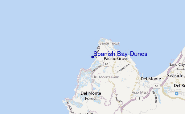 mappa di localizzazione di Spanish Bay-Dunes