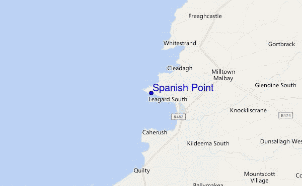 mappa di localizzazione di Spanish Point