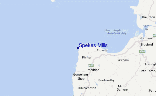 Spekes Mills Location Map