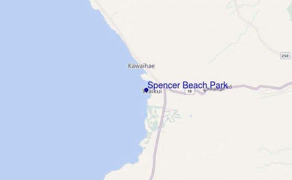 mappa di localizzazione di Spencer Beach Park