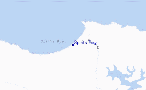 mappa di localizzazione di Spirits Bay