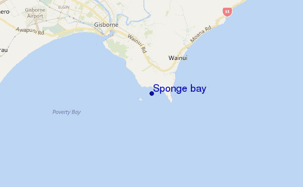 mappa di localizzazione di Sponge bay