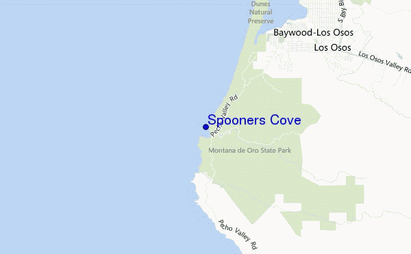 mappa di localizzazione di Spooners Cove
