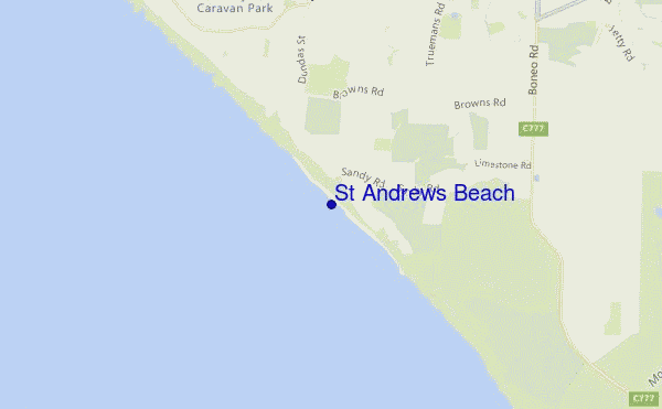 mappa di localizzazione di St Andrews Beach