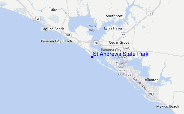 st andrews state park map St Andrews State Park Previsione Surf E Surf Reports Florida st andrews state park map
