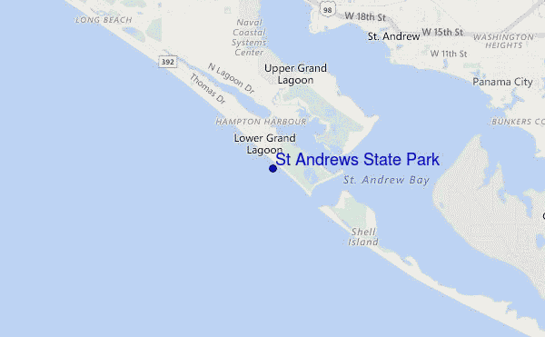 mappa di localizzazione di St Andrews State Park