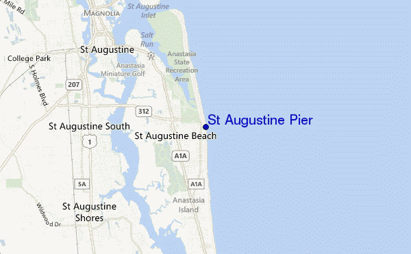 mappa di localizzazione di St Augustine Pier