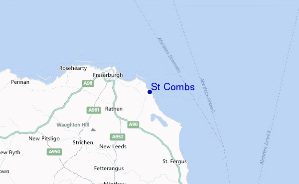St Combs Location Map