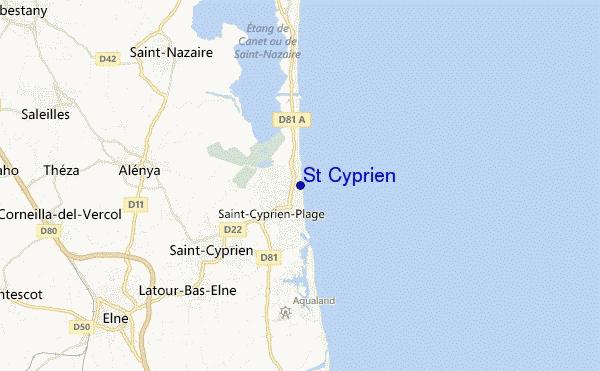 mappa di localizzazione di St Cyprien