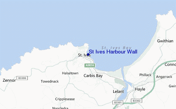 mappa di localizzazione di St Ives Harbour Wall