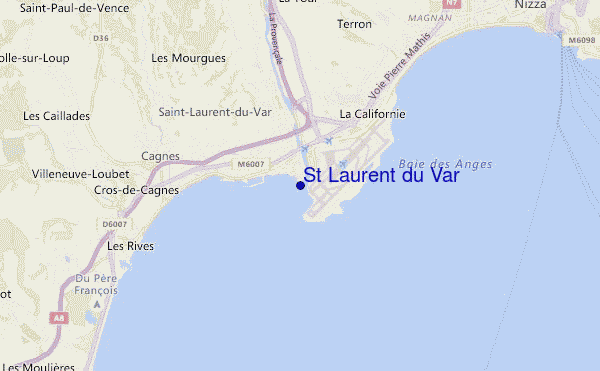 mappa di localizzazione di St Laurent du Var