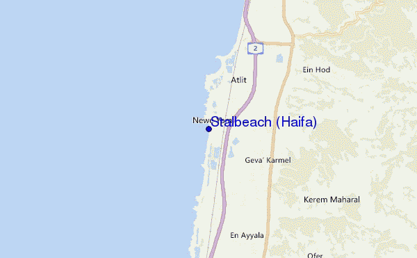 mappa di localizzazione di Stalbeach (Haifa)
