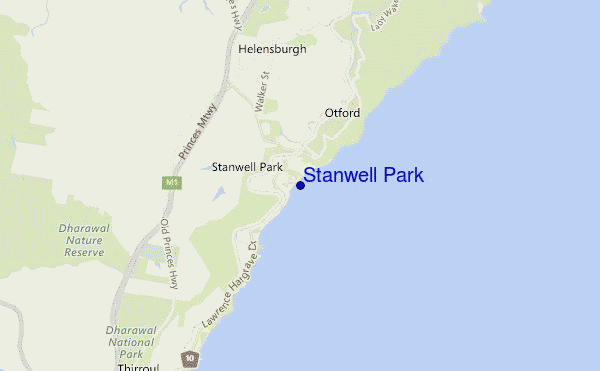 mappa di localizzazione di Stanwell Park