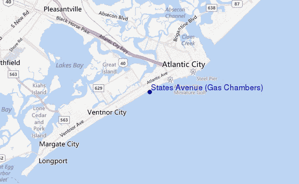 mappa di localizzazione di States Avenue (Gas Chambers)