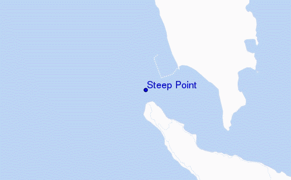 mappa di localizzazione di Steep Point