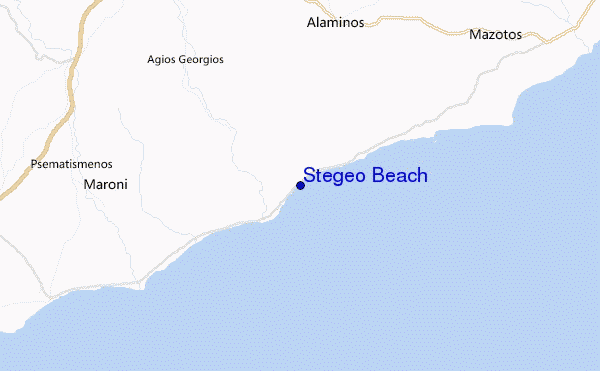 mappa di localizzazione di Stegeo Beach