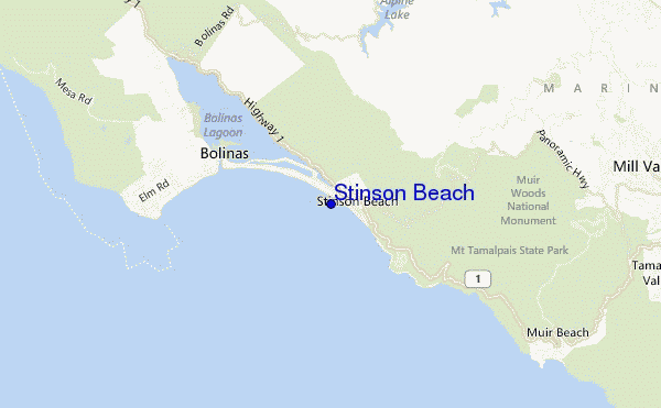 mappa di localizzazione di Stinson Beach