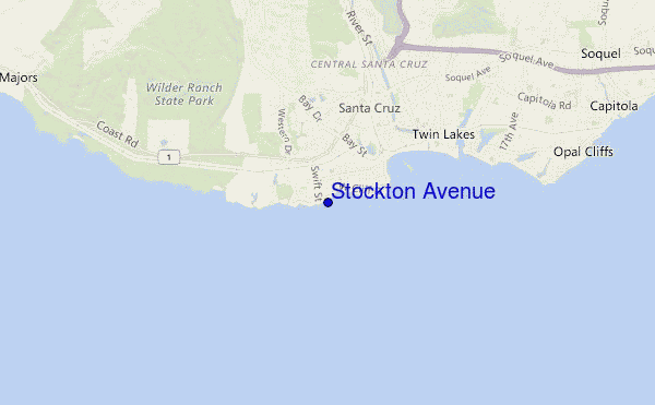 mappa di localizzazione di Stockton Avenue