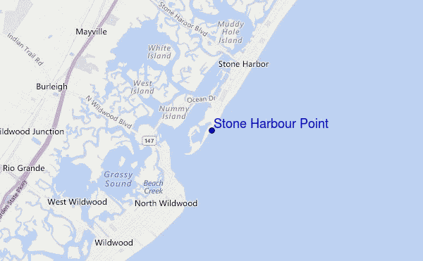 mappa di localizzazione di Stone Harbour Point