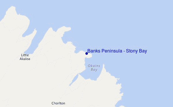 mappa di localizzazione di Banks Peninsula - Stony Bay