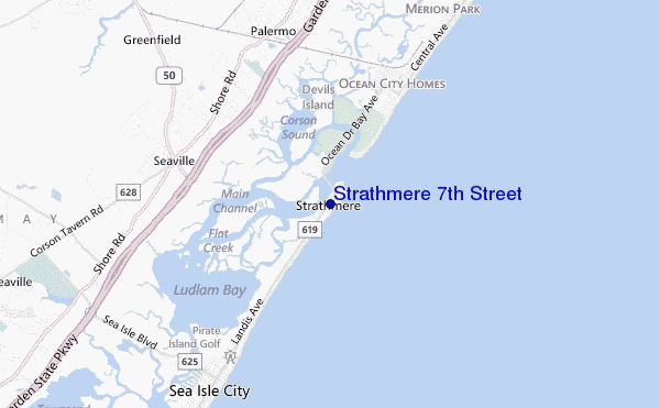 mappa di localizzazione di Strathmere 7th Street