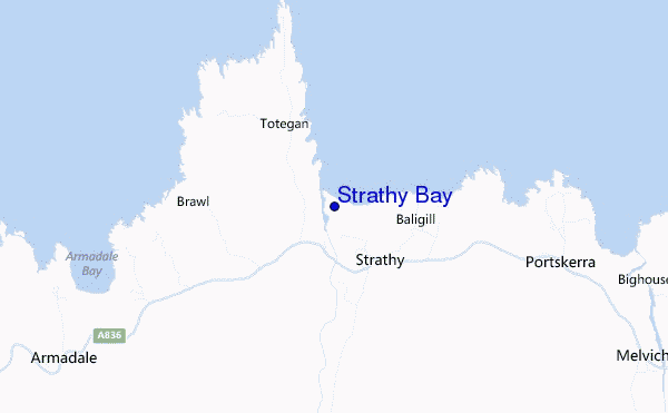 mappa di localizzazione di Strathy Bay