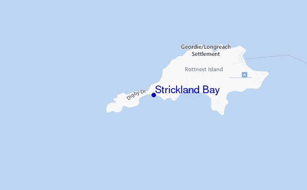 mappa di localizzazione di Strickland Bay
