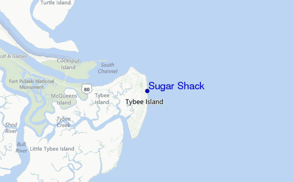 mappa di localizzazione di Sugar Shack