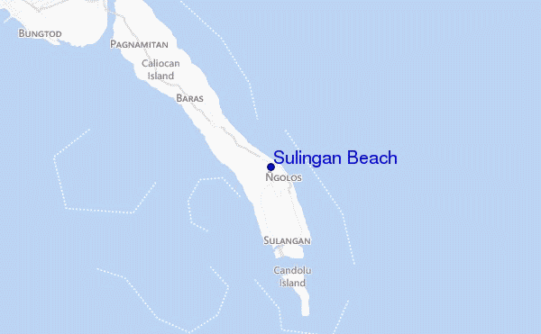 mappa di localizzazione di Sulingan Beach