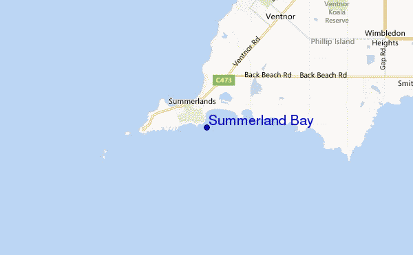 mappa di localizzazione di Summerland Bay