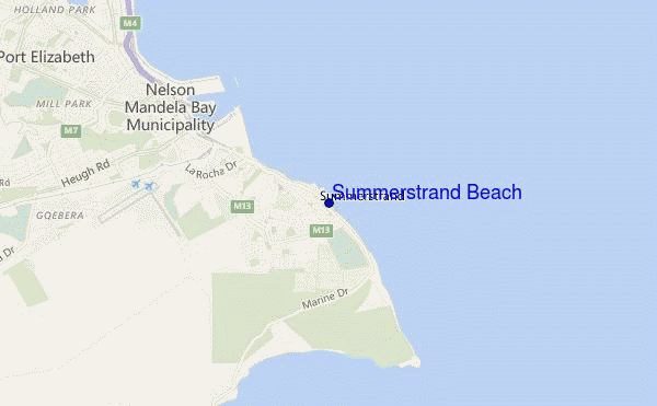 mappa di localizzazione di Summerstrand Beach
