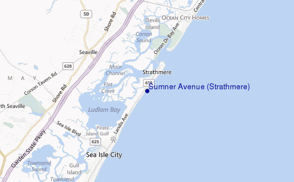 mappa di localizzazione di Sumner Avenue (Strathmere)