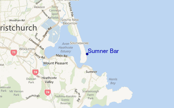 mappa di localizzazione di Sumner Bar
