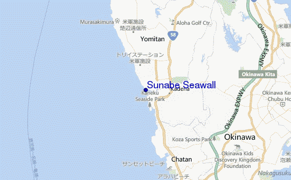 mappa di localizzazione di Sunabe Seawall