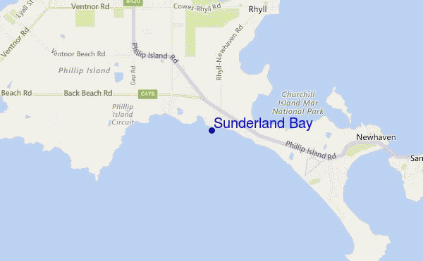 mappa di localizzazione di Sunderland Bay