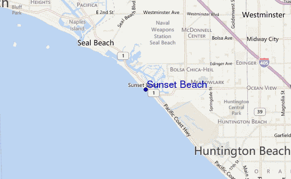 mappa di localizzazione di Sunset Beach