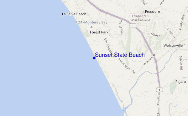 mappa di localizzazione di Sunset State Beach