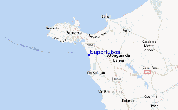 mappa di localizzazione di Supertubos