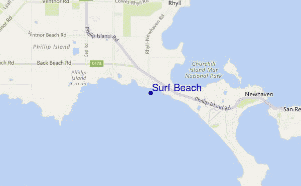 mappa di localizzazione di Surf Beach