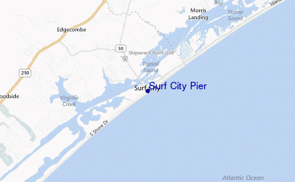 mappa di localizzazione di Surf City Pier
